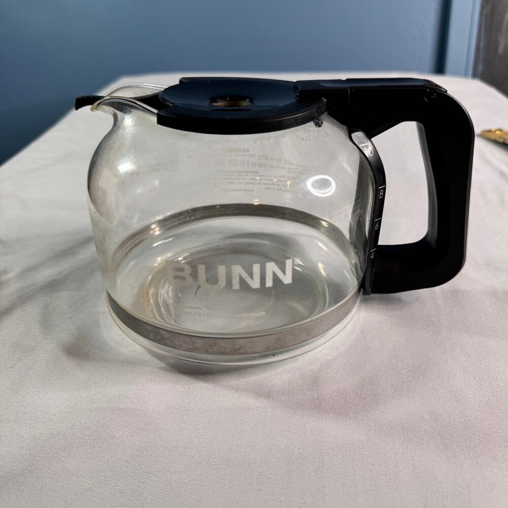 BUNN 10 Cup Glass Coffee Carafe Replacement Pot Black Handle Decanter